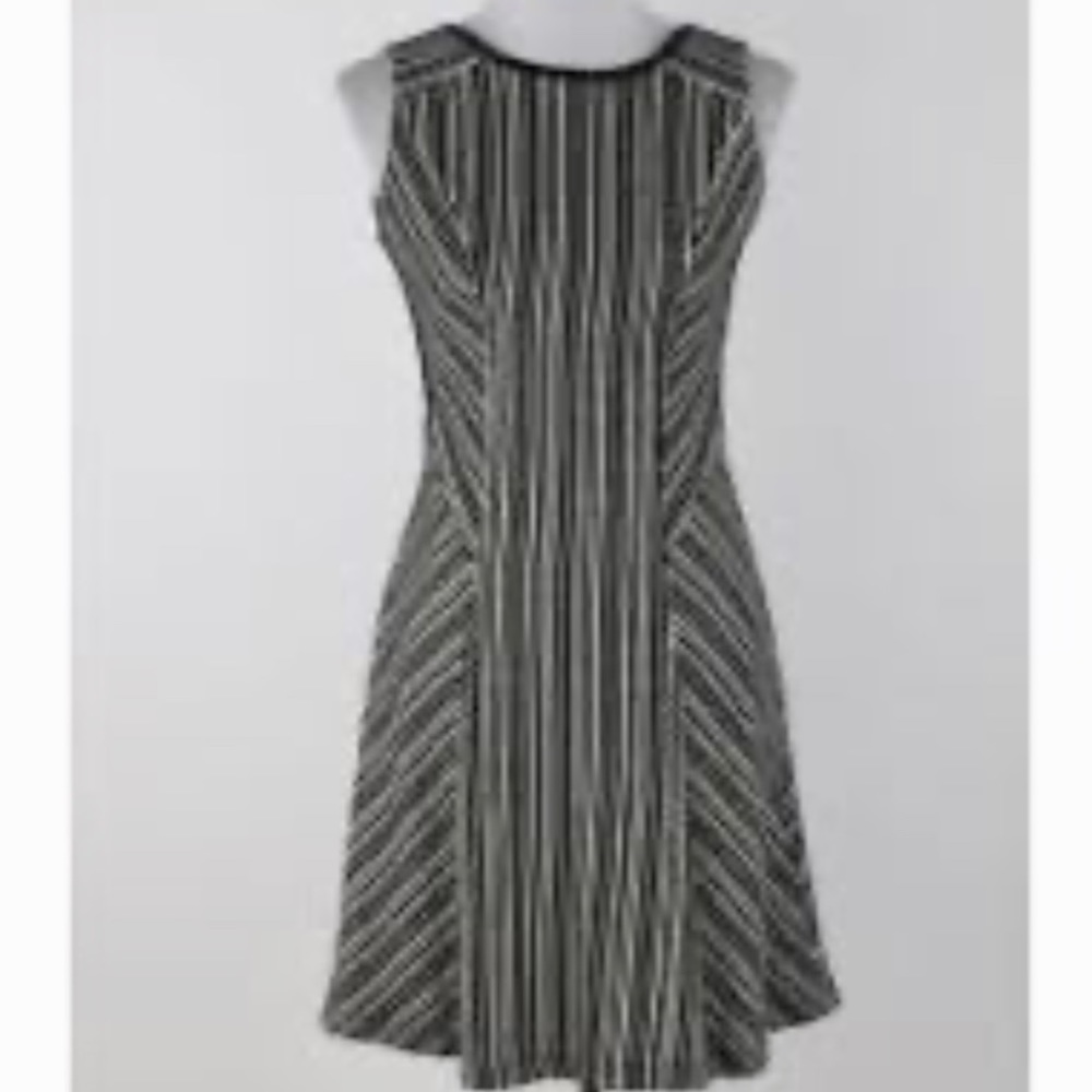 Cato Black White Stripe Sleeveless Dress NWT
